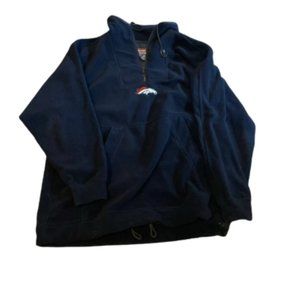 Vintage Denver Broncos QuarterZip Fleece, Adult Mens Large (fits like mens L/XL)